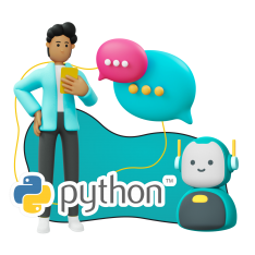 Умный чат-бот на Python - КИБЕРшкола программирования для детей, компьютерные курсы для школьников, начинающих и подростков - KIBERone г. Нижний Новгород